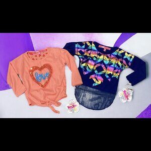Girls Size 4 Yom Yom Top Lot Of 2 Unique Colorful Shirts NWT New